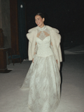 Marta – High-Neck Lace Long-Sleeve Gown