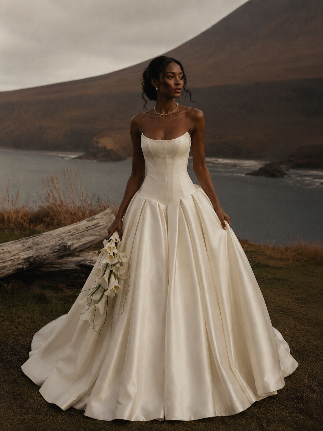 Ranaysa — Boat Neckline A-Line Gown