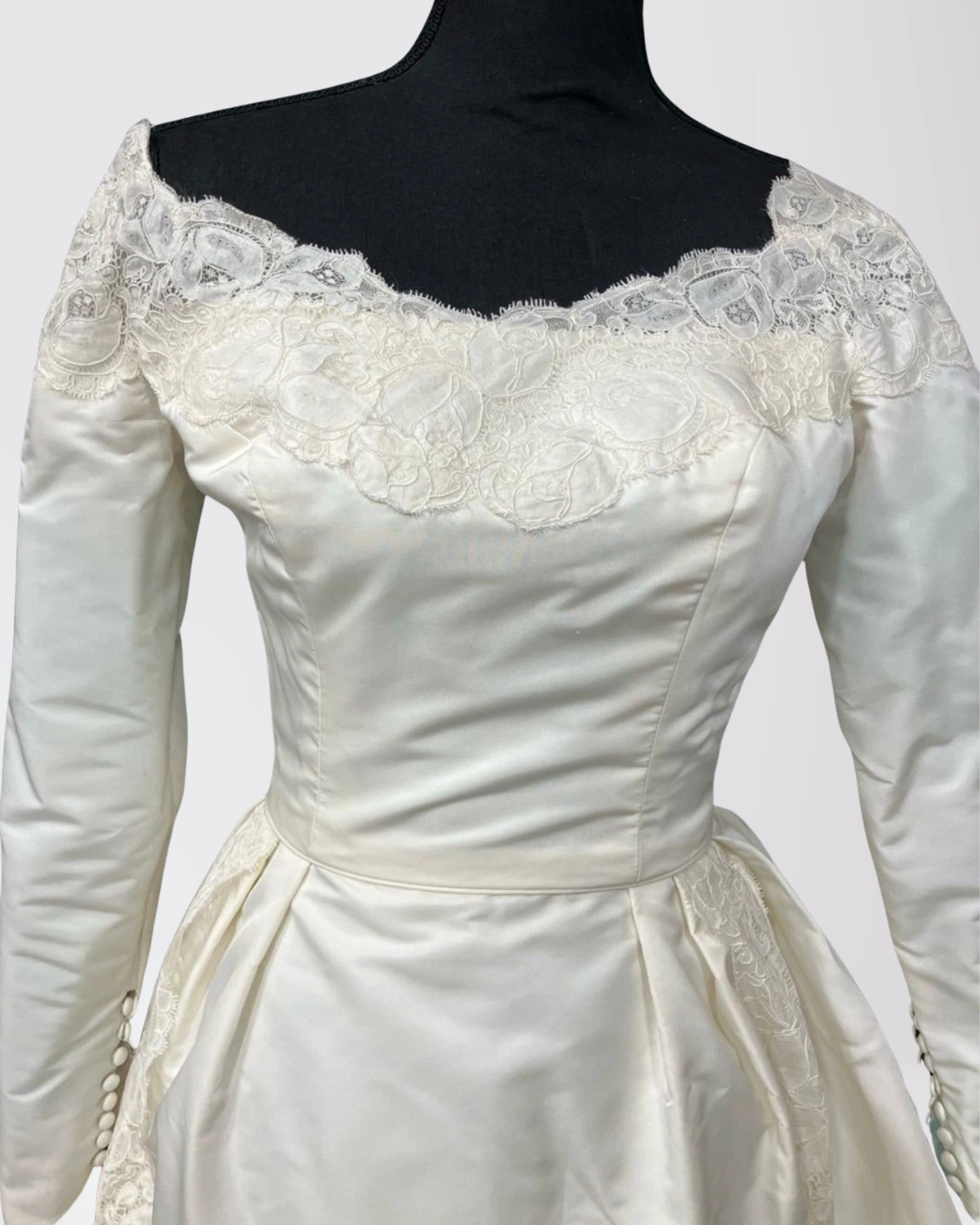 Eleanor — 1990s Satin & Lace Wedding Gown